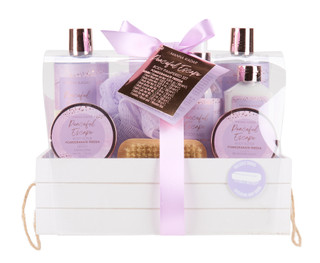 Thumbnail 1: Manna Kadar 10 Pc Large Lavender Bath & Body Gift Set with Tray 