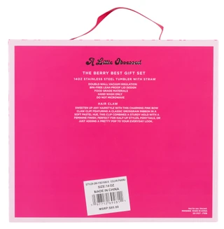 Thumbnail 2: A little obsessed 14 oz Stainless Steel Tumbler & Bow Hair Clip Gift Set 