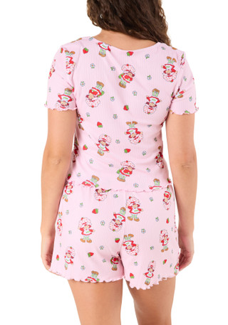 Thumbnail 2: Strawberry Shortcake Juniors 2 Pc Character Pajama Shorts Set 