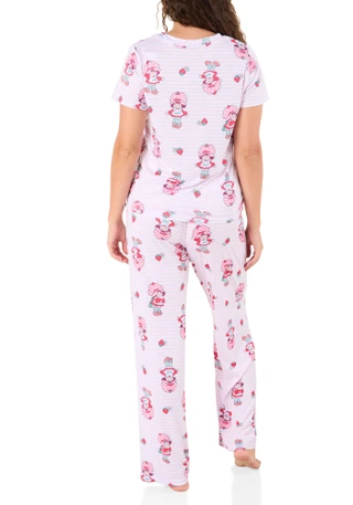 Thumbnail 2: Strawberry Shortcake Juniors 2 Pc Striped Character Pajama Pants Set 