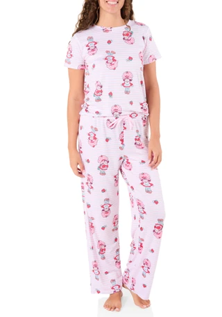 Thumbnail 1: Strawberry Shortcake Juniors 2 Pc Striped Character Pajama Pants Set 