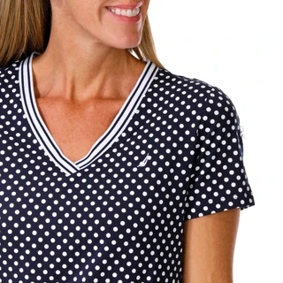 Thumbnail 3: Nautica Women's Short Sleeve V-Neck Top 