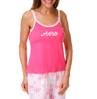 Thumbnail 5: Aeropostale Juniors 2 Pc Lace Trimmed Tank & Pants Pajama Set 