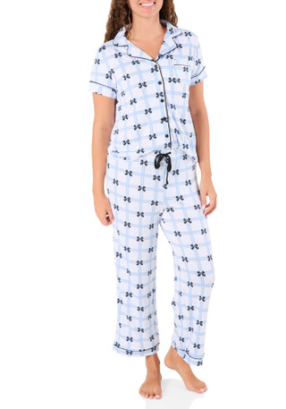 Thumbnail 1: Sugar Juniors 2 Pc Boxes & Bows Pajama Pants Set 
