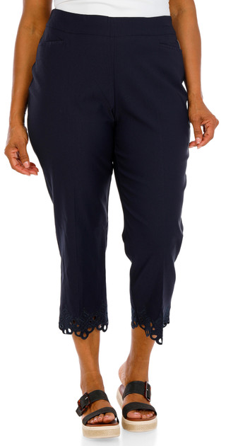 Thumbnail 1: Philosophy Women's Plus Eyelet Hem Pull On Capris  