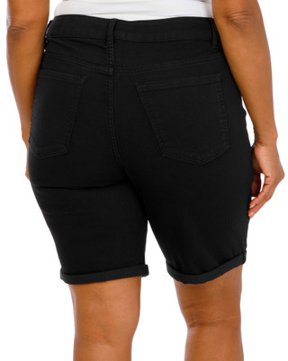 Thumbnail 2: D. Jeans Women's Plus Comfort Stretch Roll Tab Shorts 