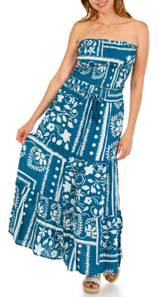 Thumbnail 4: Club Z Women's Print Bandeau Skirt Set 