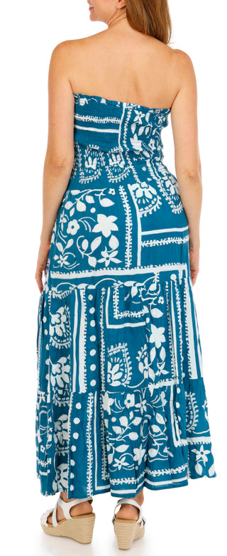 Thumbnail 2: Club Z Women's Print Bandeau Skirt Set 