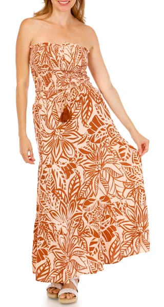 Thumbnail 4: Club Z Women's Print Tube Top Skirt Set 