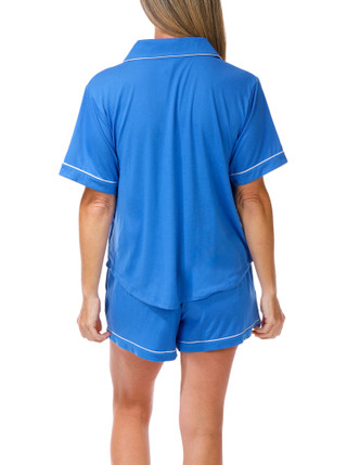Thumbnail 3: Flora by Flora Nikrooz Women's 2 Pc Annie Notch Collar Pajama Short Set 