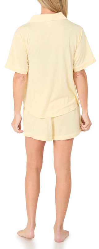 Thumbnail 2: Flora by Flora Nikrooz Women's 2 Pc Annie Notch Collar Pajama Short Set 