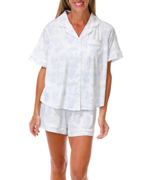 Thumbnail 1: FLORA NIKROOZ Women's 2 Pc Pajama Shorts Set 