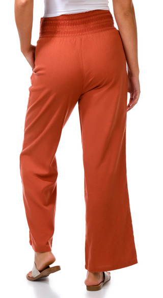 Thumbnail 3: Cisono Junior's Smocked Waist Linen Pants 
