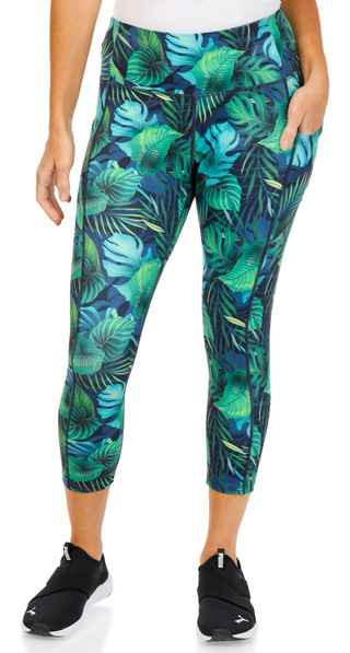 Thumbnail 1: VOGO Women's Active Print Capri Leggings 