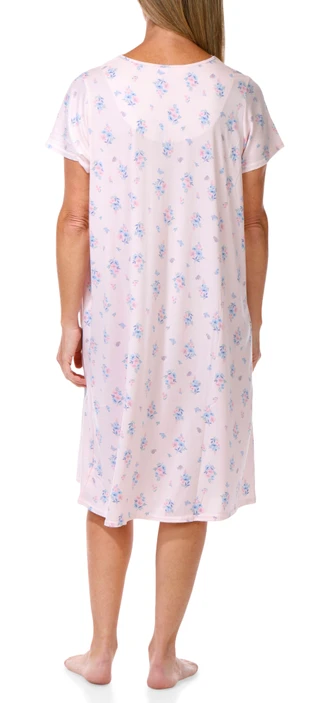 Thumbnail 3: Laura Ashley Women's Short Sleeve Pajama Dress 