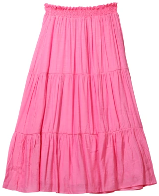 Thumbnail 1: As U Wish Juniors Smocked Waist Gauze Maxi Skirt 