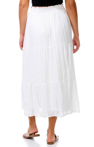 Thumbnail 6: As U Wish Juniors Smocked Waist Gauze Maxi Skirt 
