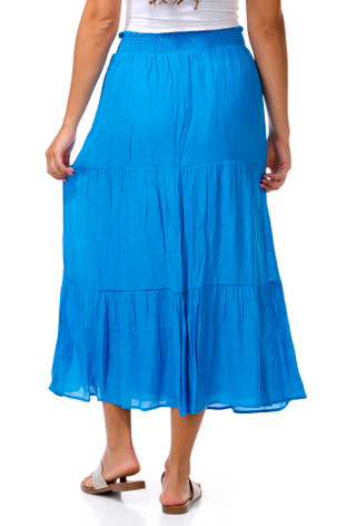 Thumbnail 3: As U Wish Juniors Smocked Waist Gauze Maxi Skirt 