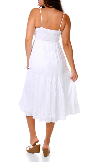 Thumbnail 3: Trixxi Juniors Sleeveless Ruffle Neck Midi Dress 