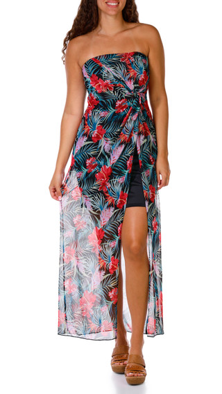 Thumbnail 1: Bebe Juniors Jungle Mesh Tube Dress  