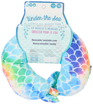 Thumbnail 2: BON VOYAGE Under the Sea Mermaid Tail Memory Foam Neck Pillow 