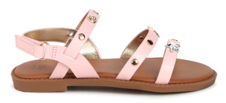 Thumbnail 4: Bebe Girls Metal Charm Sandals 