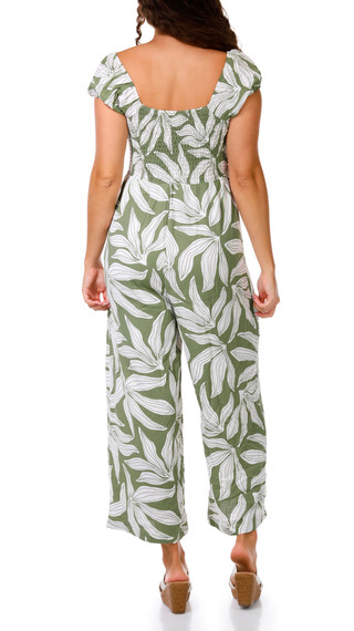 Thumbnail 2: INSPIRED HEARTS Juniors Short Sleeve Linen Jumpsuit 