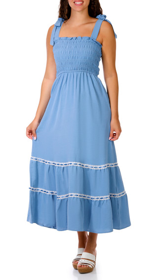 Thumbnail 1: INSPIRED HEARTS Juniors Bow Strap Airflow Maxi Dress 