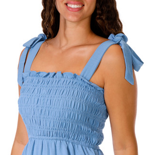 Thumbnail 4: INSPIRED HEARTS Juniors Bow Strap Airflow Maxi Dress 