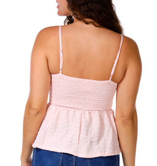 Thumbnail 3: Derek Heart Juniors Sleeveless Lace Babydoll Top 