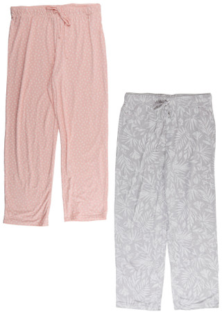 Thumbnail 1: Tahari Women's 2 Pk Brushed Lounge Pants 