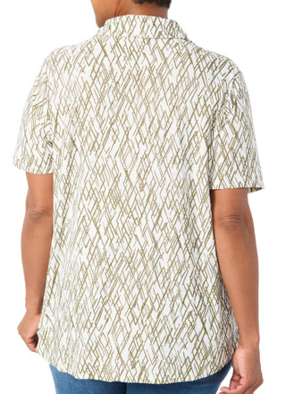 Thumbnail 2: Coral Bay Plus Short Sleeve Jacquard Button Top 