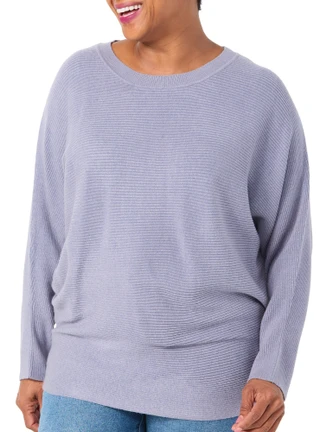 Thumbnail 1: Philosophy Plus Long Sleeve Crew Neck Raglan Sweater  