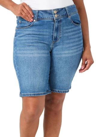 Thumbnail 1: D. Jeans Plus High Rise Bermuda Shorts 