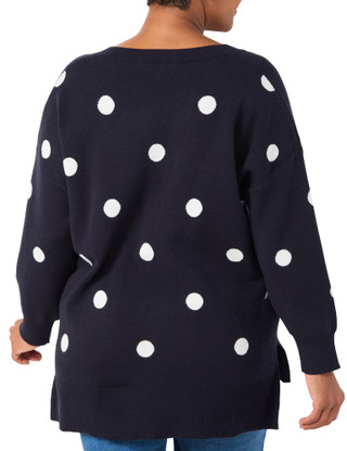 Thumbnail 2: Philosophy Plus Long Sleeve V Neck Knit Sweater 