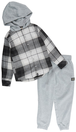 Thumbnail 1: Aeropostale Big Boy's 3 Pc Hooded Flannel Set 