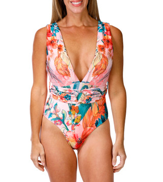 Thumbnail 1: Cosita Linda Beachwear Women's Print One-Piece Swimsuit 