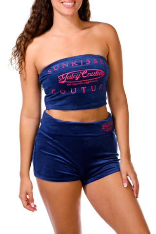 Thumbnail 1: Juicy Couture Juniors 2 Pc Sunkissed Couture Velour Shorts Set 