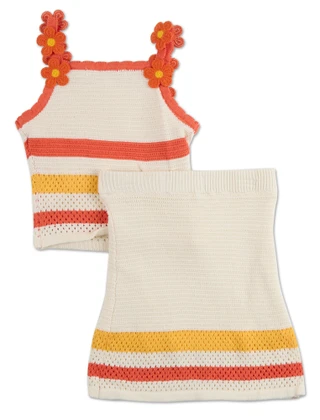 Thumbnail 2: BADGLEY MISCHKA Girls 2 Pc Skirt Set 