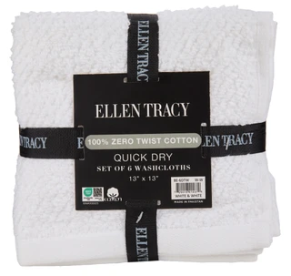 Thumbnail 1: Ellen Tracy 6 Pk Quick Dry Washcloths 