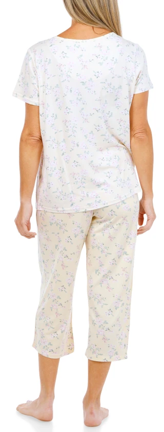 Thumbnail 6: Laura Ashley Women's 2 Pc Short Sleeve Capri Pajama Set 