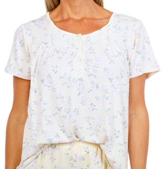 Thumbnail 7: Laura Ashley Women's 2 Pc Short Sleeve Capri Pajama Set 