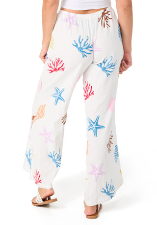 Thumbnail 2: OCEAN DRIVE Junior's Printed Textured Wide Leg Pants 