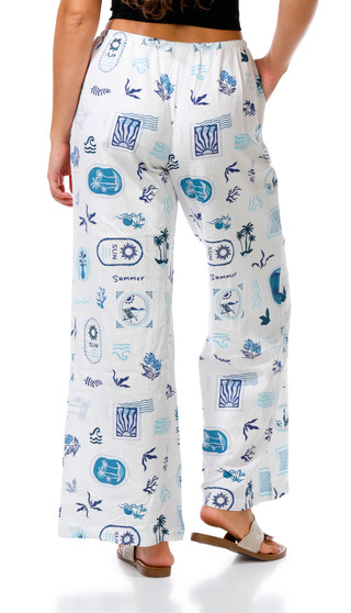 Thumbnail 2: OCEAN DRIVE Juniors Print Wide Leg Pants 