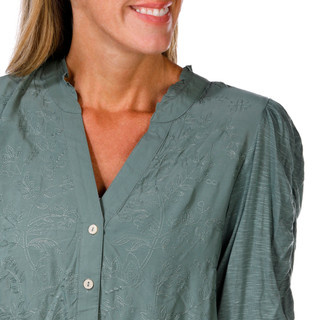 Thumbnail 3: Democracy Womens 3Q Sleeve Mixed Media Top 