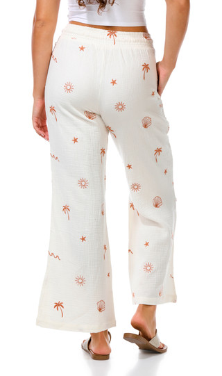 Thumbnail 3: OCEAN DRIVE Juniors Embroidered Gauze Pants 