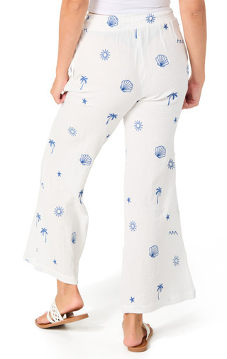 Thumbnail 3: OCEAN DRIVE Juniors Embroidered Gauze Pants 