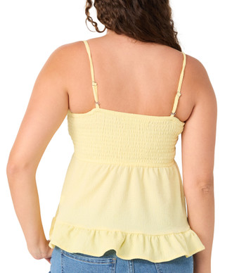 Thumbnail 2: Madden Girl Juniors Sleeveless Smocked Babydoll Top 