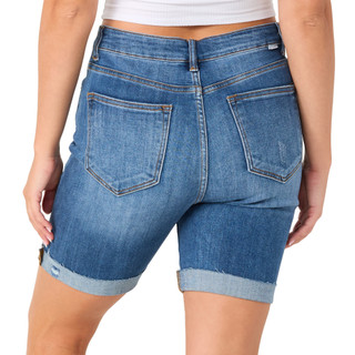 Thumbnail 3: Risen Juniors Distressed Long Denim Shorts 
