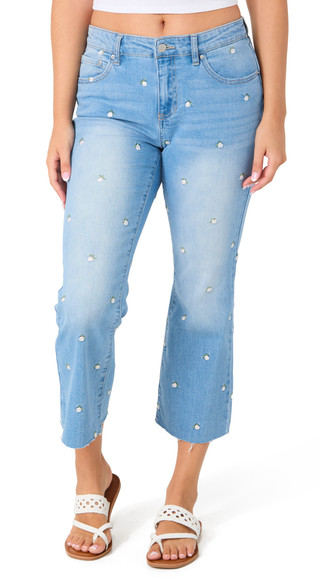 Thumbnail 1: BLUE REVIVAL Juniors Mid Rise Boot Cut Jeans 